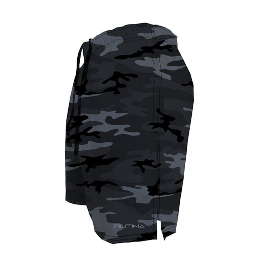 Men's Training Shorts - Charcoal Camo